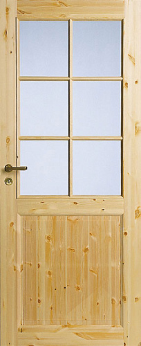 Дверь финская с четвертью Jeld-WenTraditon 52 под стекло, массив сосны, лакированная