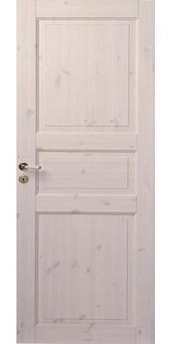 Дверь финская с четвертью Traditon 51, массив сосны, глухая, белый лак