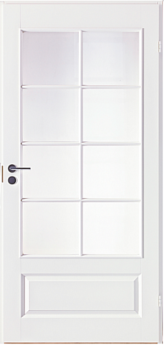 Дверь финская с четвертью Jeld-Wen Style 42 облегченная, под стекло, белая эмаль