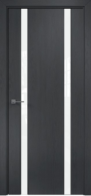 Двери в интерьере - Дверь Оникс Престиж 2 дуб графит, триплекс белый