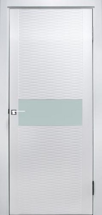 Дверь ZADOOR D2 бриз эмаль белая, стекло лакобель белое