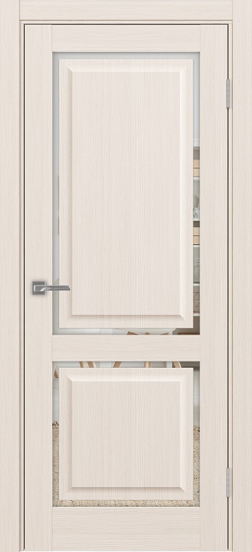 Двери в интерьере - Дверь Эко 602С.2121 ОФ4 ясень перламутровый, зеркало