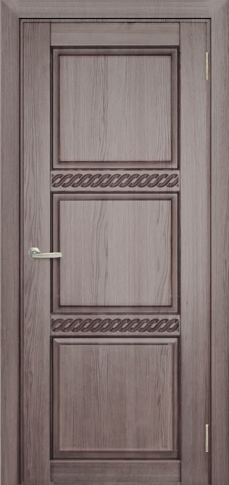 Двери в интерьере - Дверь Берест массив сосны Браво серое дерево, фреза коса, глухая