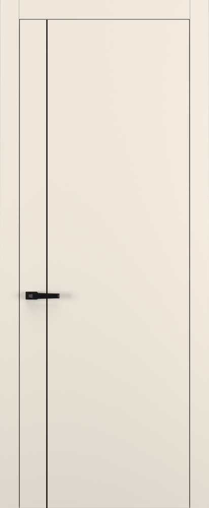 Двери в интерьере - Дверь Z K14 полипропилен крем, молдинг черный, глухая