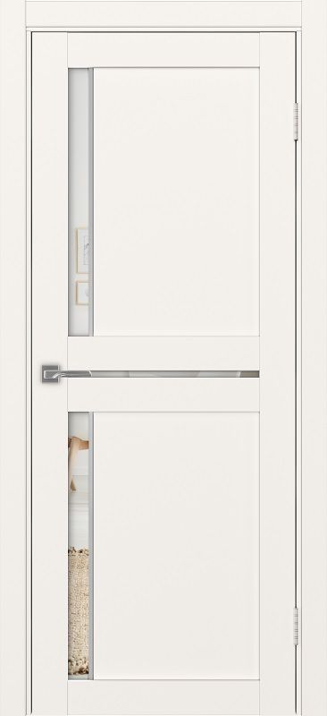 Двери в интерьере - Дверь Эко 523.221 АПП бежевый молдинг SC, стеклопакет зеркало