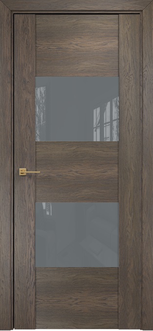 Двери в интерьере - Дверь Оникс Парма дуб античный, глухая лакобель RAL 7040