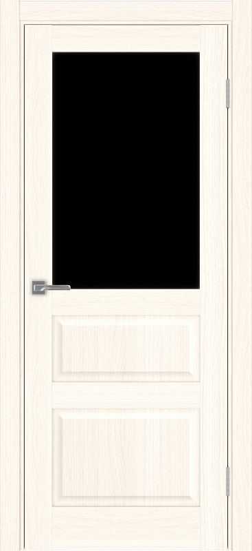 Двери в интерьере - Дверь Эко 631.211 ОФ3 ясень светлый, lacobel черный