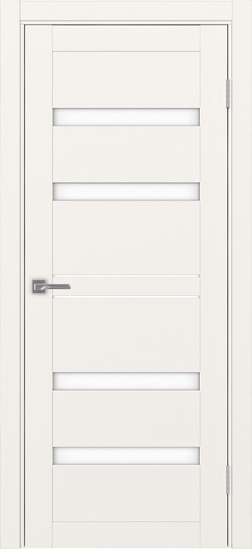 Двери в интерьере - Дверь Эко 561.12 бежевый, lacobel белый