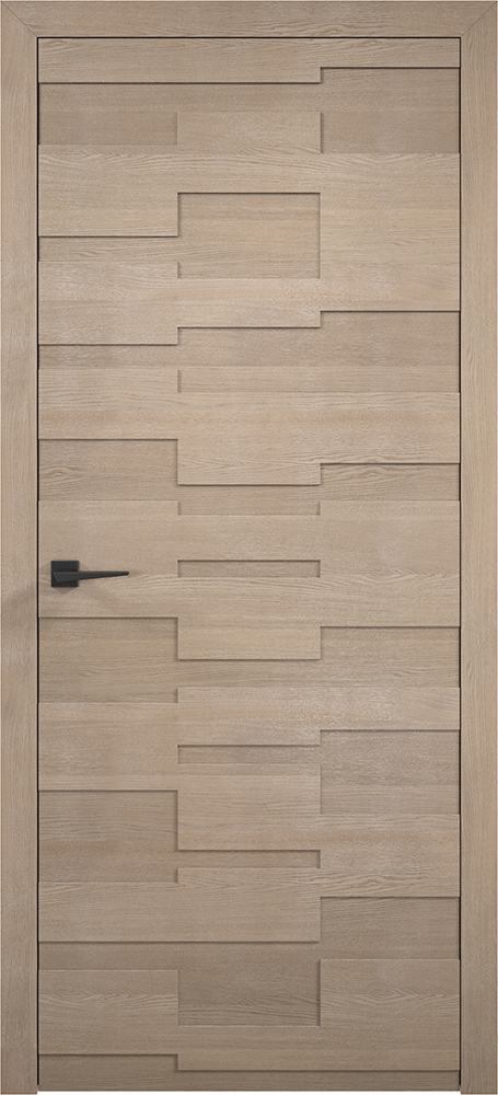 Двери в интерьере - Дверь ПМЦ Design массив дуба Alveola пергамент, глухая