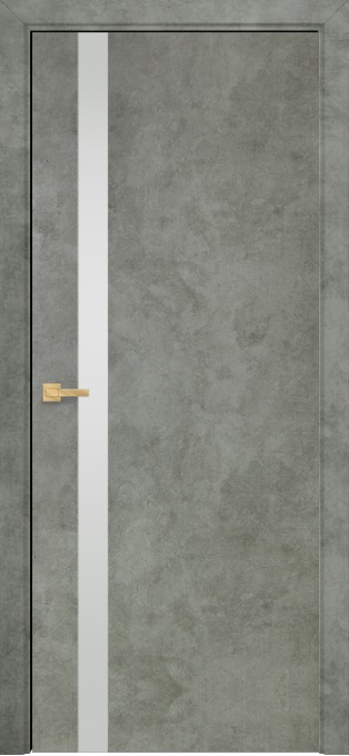 Двери в интерьере - Дверь Оникс Верона 1 бетон светлый, триплекс белый
