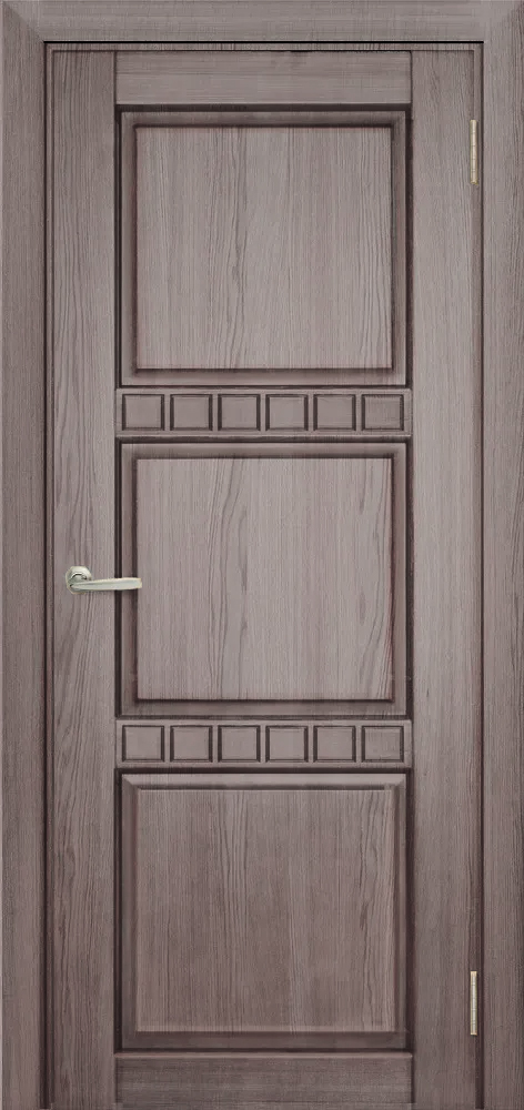 Двери в интерьере - Дверь Берест массив сосны Браво серое дерево, фреза кубик, глухая