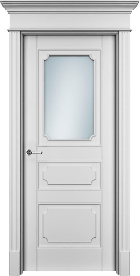 Двери в интерьере - Дверь Риан-3 белая, сатинат