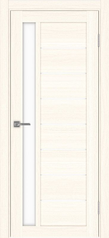 Двери в интерьере - Дверь Эко 554.21 ясень светлый, lacobel белый