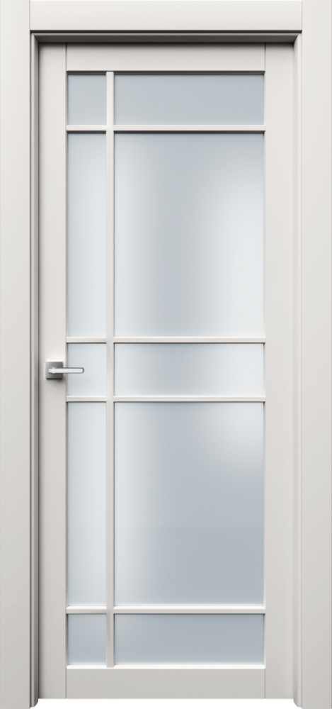 Двери в интерьере - Дверь Ронда-3 R10 эмаль RAL 9010, сатинат