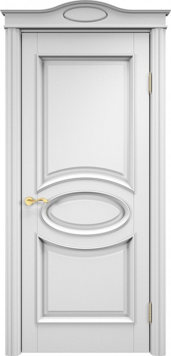 Дверь Итальянская Легенда массив ольхи ОЛ26 эмаль белая, глухая. Фото №2