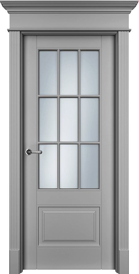Двери в интерьере - Дверь Ассоль Оксфорд-2 эмаль серая, сатинат