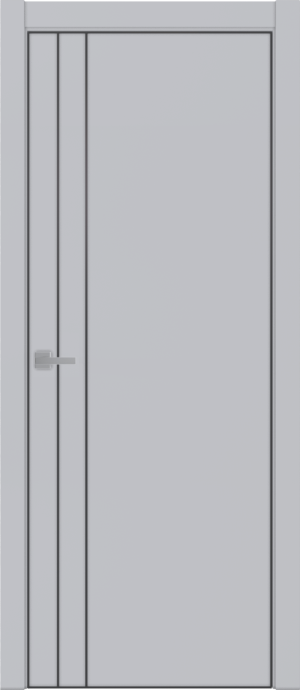 Двери в интерьере - Дверь ДР Tamburat 4105 манхеттен AL кромка черная, молдинг черный, глухая