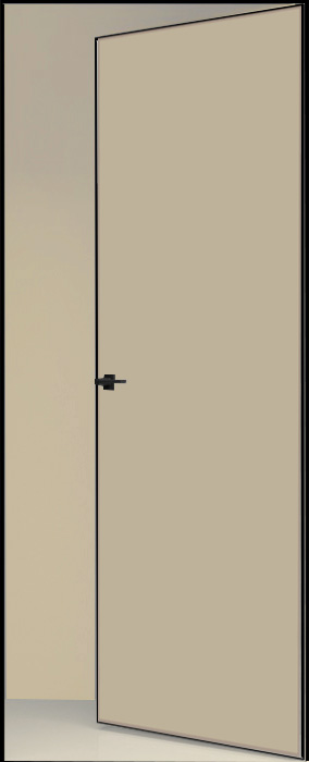 Двери в интерьере - Дверь скрытая ИУ-42 AL black с 4-х сторон, эмаль мокко, revers 2,31 м