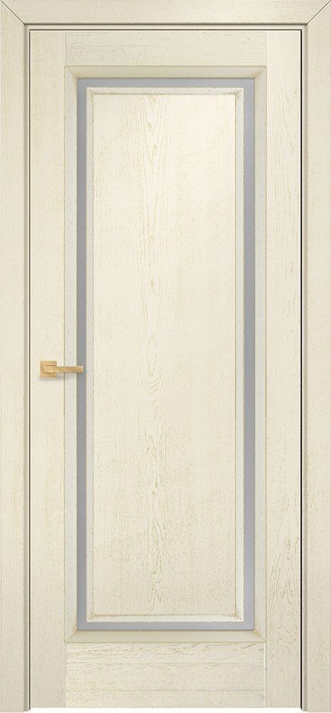 Двери в интерьере - Дверь Оникс Бристоль 1 эмаль слоновая кость патина золото