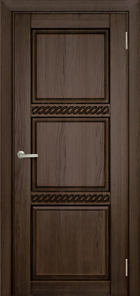 Двери в интерьере - Дверь Берест массив сосны Браво кофе, фреза коса, глухая