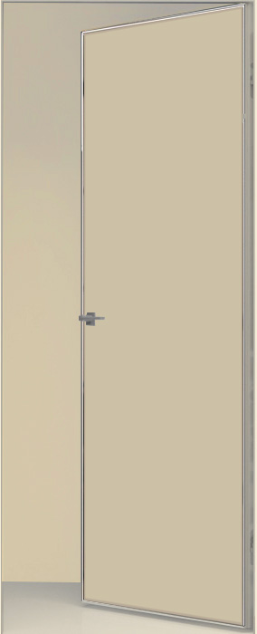 Двери в интерьере - Дверь скрытая ИУ-42 AL с 4-х сторон, эмаль сливки, revers 2,11 м