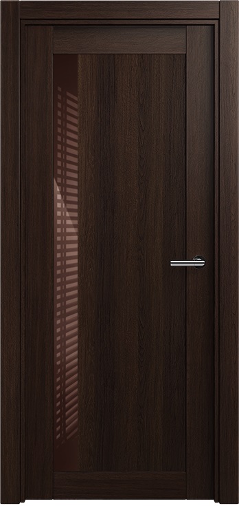 Двери в интерьере - Дверь Статус ESTETICA 821 орех, стекло глосс коричневое