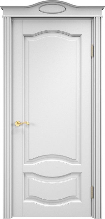 Дверь Итальянская Легенда массив ольхи ОЛ33 эмаль белая, глухая. Фото №2