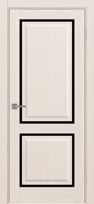 Двери в интерьере - Дверь Эко 602С.2121 ОФ4 ясень перламутровый, lacobel черный