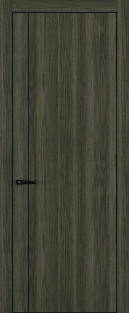 Двери в интерьере - Дверь Z K14 toppan дуб темный, ALU кромка черная, молдинг черный, глухая