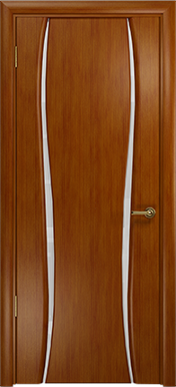 Двери в интерьере - Дверь Арт Деко Лиана-2 темный анегри, белый триплекс