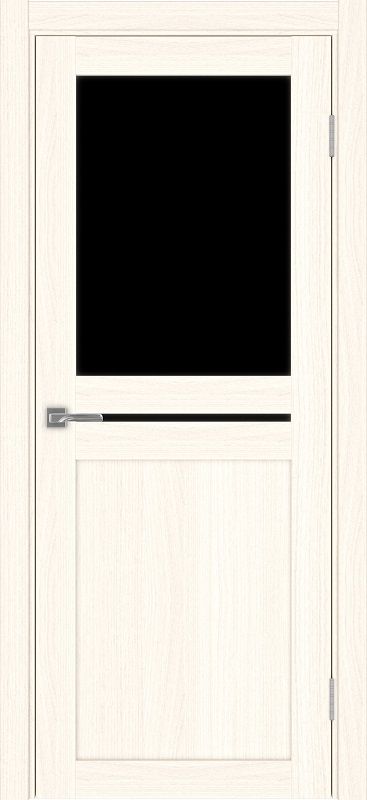 Двери в интерьере - Дверь Эко 520.221 ясень светлый, lacobel черный