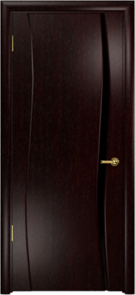 Двери в интерьере - Дверь Арт Деко Вэла-1 венге, триплекс черный