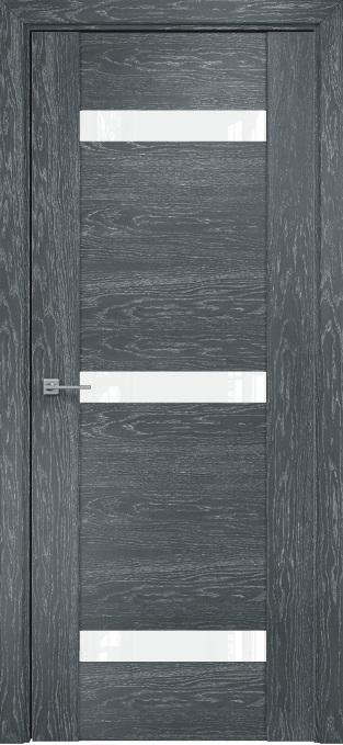 Двери в интерьере - Дверь Оникс Парма 3 седой дуб, глухая лакобель RAL 0333
