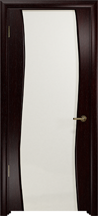 Дверь Арт Деко Вэла венге, белый триплекс