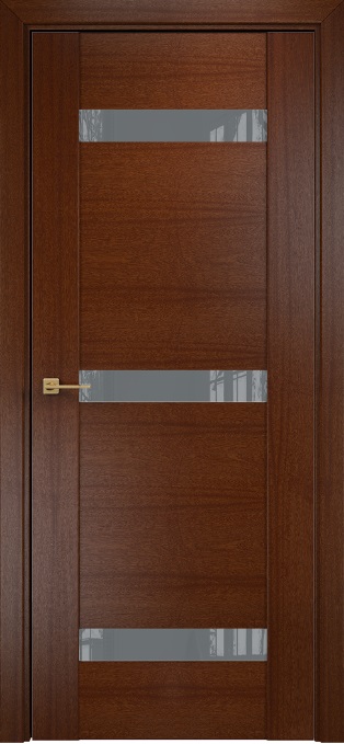 Двери в интерьере - Дверь Оникс Парма 3 красное дерево, глухая лакобель RAL 7040