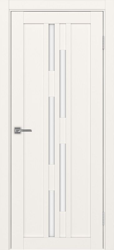 Двери в интерьере - Дверь Эко 551.121 бежевый, lacobel белый