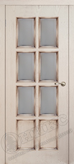 Двери в интерьере - Дверь Оникс Неаполь эмаль слоновая кость с патиной, сатинат
