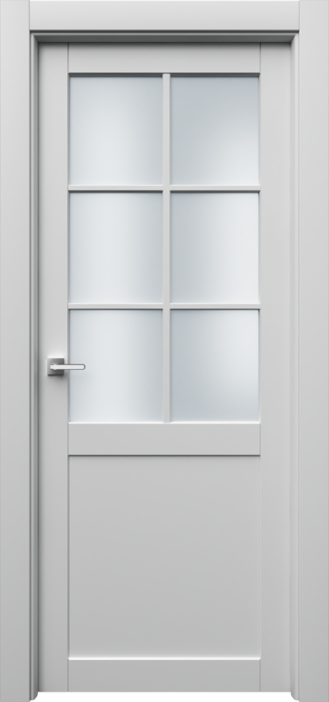 Двери в интерьере - Дверь Парн2Р6с эмаль белая, сатинат