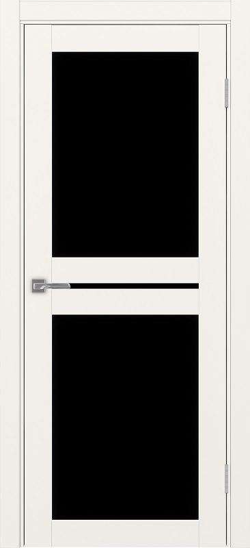 Двери в интерьере - Дверь Эко 520.222 бежевый, lacobel черный