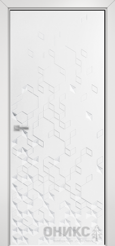 Дверь Оникс Кристалл эмаль белая, глухая