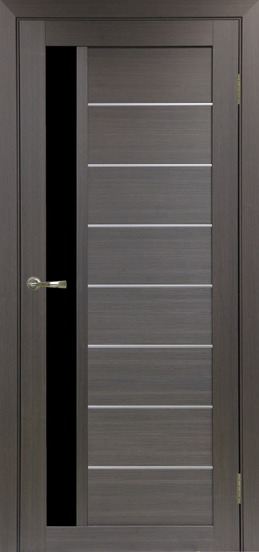 Двери в интерьере - Дверь Эко 554.21 АПП венге молдинг SC, lacobel черный