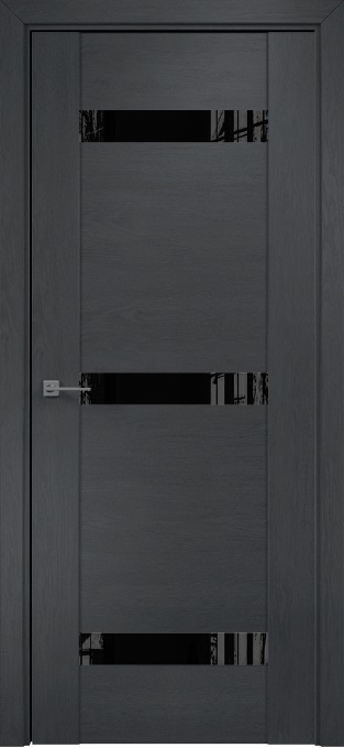 Двери в интерьере - Дверь Оникс Парма 3 дуб графит, глухая лакобель RAL 9005