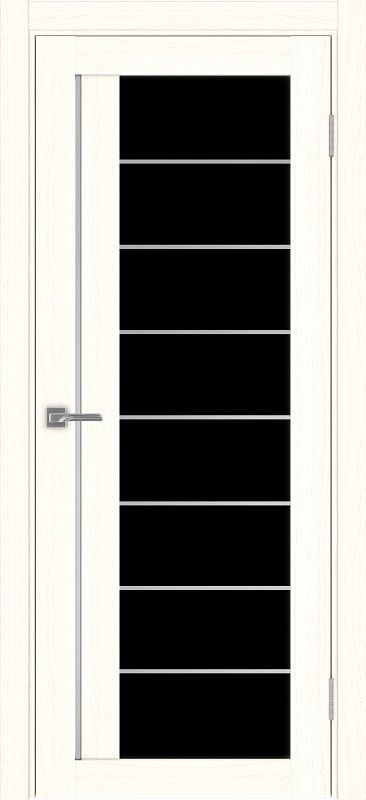 Двери в интерьере - Дверь Эко 524.22 АСС ясень светлый молдинг SC, lacobel черный