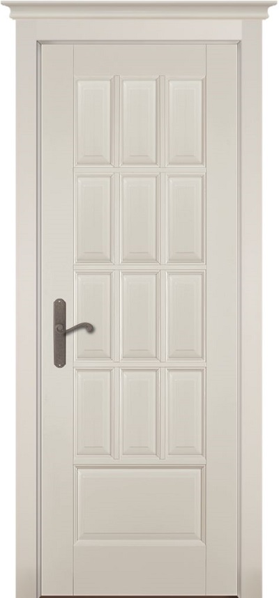 Двери в интерьере - Дверь ОКА массив ольхи Лондон №1 эмаль слоновая кость, глухая