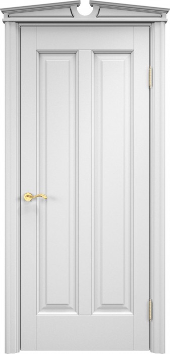 Дверь ПМЦ массив ольхи ОЛ102 эмаль белая, глухая. Фото №2