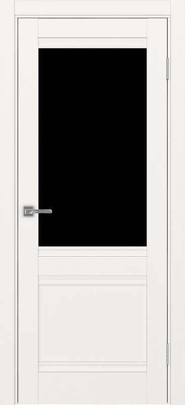 Двери в интерьере - Дверь Эко 502.21U бежевый, lacobel черный