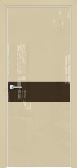 Двери в интерьере - Дверь Оникс Соло 3 глухая, Lacobel RAL 1015/Lacobel RAL 8028