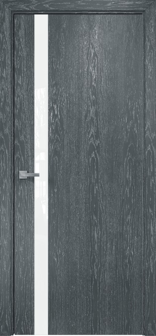 Двери в интерьере - Дверь Оникс Верона 1 седой дуб, триплекс белый