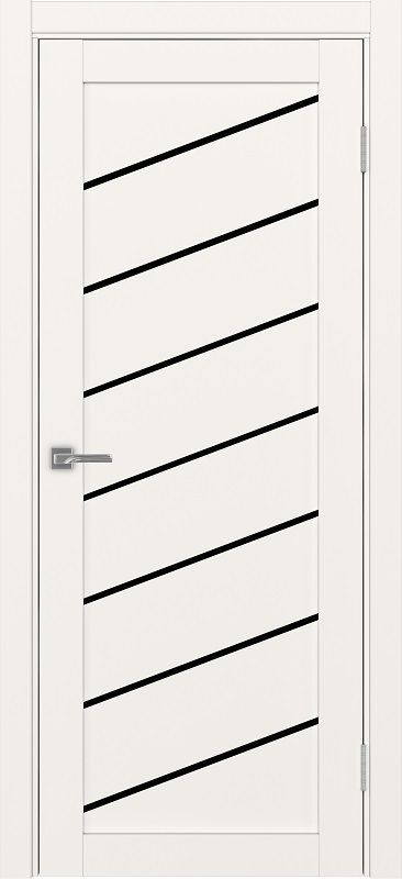 Двери в интерьере - Дверь Эко 508.112У бежевый, lacobel черный