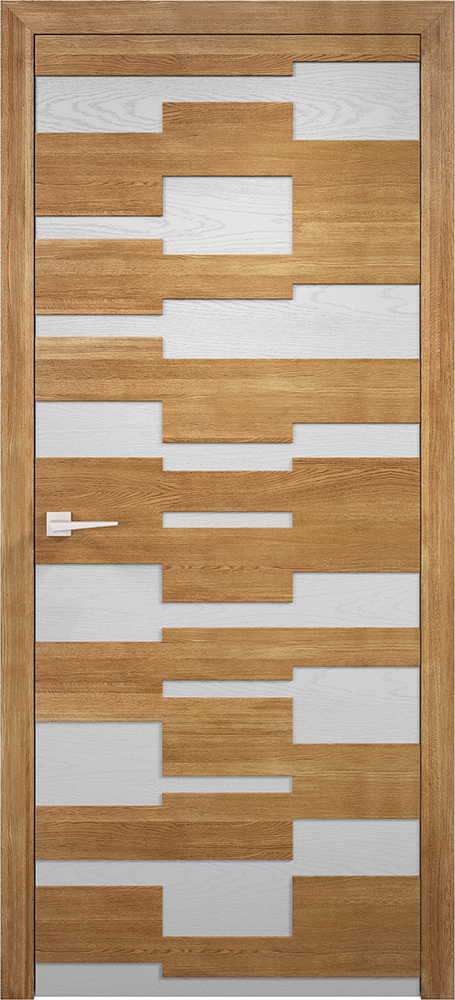 Двери в интерьере - Дверь ПМЦ Design массив дуба Alveola белая эмаль, глухая